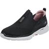 Skechers Go Walk 6-Glimmering, Scarpe da Ginnastica Donna, Nero, 36.5 EU Larga