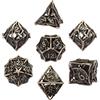 SIQUK 7 Pezzi Dadi Poliedrici Dadi da Gioco Polyhedral Dadi 7-Die DND Dice Set D4 D6 D8 D10 D12 D20 D% per DND RPG MTG Dungeon and Dragons, Fiore Blu Inchiostro