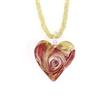 Venetiaurum - Collana per Donna con Cuore in Vetro Originale di Murano e Argento 925 - Gioiello made in Italy certificato