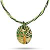 Venetiaurum - Collana con Medaglia Albero della Vita in Vetro di Murano e Argento 925 Placcato - Gioiello Made in Italy Certificato