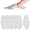 NyxSeat 6 sacchi ausiliari per calze a compressione, attrezzi per indossare calze, strumento ausiliario per indossare calze con dita aperte, adatti per calze e calzini con punta aperta (bianco)