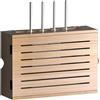 MNBVH Mensola Router, Scatola Router WiFi Parete, Router Rack, Scatola di Immagazzinaggio Parete, Legno Organizer Cavi per Casa e Ufficio Marrone