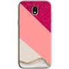 Mixroom - Cover Custodia Back Case in TPU Silicone Morbida per Samsung Galaxy J5 Edizione 2017 Fantasia Marmo Brillantini Fucsia N1103