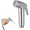 ZEACCT Testina per Spruzzatore Bidet Portatile ZEACCT, Rubinetto per Pulizia Toilette, Spruzzatore Bidet Portatile per WC, Spruzzatore per WC a Doppia Modalità, Argento