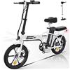 HITWAY bici elettriche e-bike bici da città pieghevoli 8.4h batteria, chilometraggio elettrico può raggiungere 35-70 km, 250 W / 36 V / 8.4Ah batteria