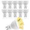 BHMAOYN GU10 LED 8W 3-Stage Dimmable Via Light Switch,700 Lumen 3000K Warm White Sostituisce 75W Alogena,3 Luminosità 3-in-1 Lampade Riflettore,Dimming Senza Dimmer Set di 10