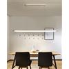 Huilefu Dimmerabile Lampada a Sospensione a LED Moderno Lampadario a Soffitto Lampadario con Telecomando Lampada Cucina Per Soggiorno Camera da Letto Tavolo da pranzo Creativo Luce Pendente (Bianco, 120cm)