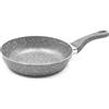 Zanetti Pietra Rara Padella Antiaderente Padella con Alluminio Manico Soft Touch Alta Resistenza, 28 cm Diametro, colore Grigio, Made in Italy