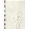 Clairefontaine 813065C - Quaderno a spirale motivo Tulipani/Natura/Floreale - A4 21x29,7cm 148 Pagine puntinate/DOT - carta avorio 90g - Collezione Tulip Paper