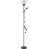 Virone URLAR Piantana Lampada da Terra 175 cm E27 max.25W + E14 max.40W (Nero)