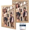 CABBEL confezione doppia (set di 2) cornice 30x40 cm, Rovere, robusta cornice in legno MDF, plexiglass infrangibile,