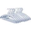 Trrcylp Confezione da 10 grucce in plastica resistente, capacità 11,3 kg, gancio girevole per vestiti, spalle larghe, antiscivolo, spesso (Blu)