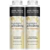 John Frieda Sheer Blonde Highlight - Shampoo idratante e balsamo idratante per capelli biondi trattati, 2 x 500 ml