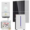 V-TAC SOLAR KIT FOTOVOLTAICO 3KW MONOFASE TIER1 INVERTER DEYE V-TAC 3,6KW ACCUMULO 6,14KW VT-410KIT-328-36-6-LEDKIT410T-3,6-6-GREY