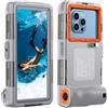 Lanhiem Custodia Impermeabile Subacquea Professionale IP68 15M per iPhone Samsung Huawei Xiaomi,Compatibile con telefoni fino a 6,9 pollici,adatto per immersioni grigio snorkeling surf