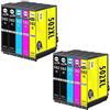 Happy Printer 10 cartucce compatibili con Epson 502XL Multipack per WF2860 WF2860dwf WF2865 WF2865dwf WF2880 WF2880dwf WF2885 WF2885dwf XP5100 XP5105 XP5115 XP5150 XP5155