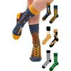 Dedoles Calzini Unisex Donna Uomo & Bambini Calze Cotone con tanti Design divertenti Calcio Cavalli Regalo sinistra destra diversi, colore: Multicolore, disegno: Cibo di strada (3-Pack), taglia: 43-46