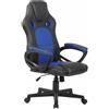 CLP - Sedia ergonomica da ufficio dal design sportivo e in similpelle vari colori colore : blu