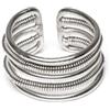 Vestopazzo Vlnet anello regolabile 5 linee texture mix | Placcato in argento | Nickel tested | Lavorazione artigianale |Unisex |MI5040