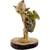 Top Collection Statua in Miniatura per Giardino delle Fate e terrario, Elfo Folletto da Giardino con Piccolo Drago