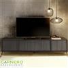 Garnero Arredamenti Mobile porta tv design moderno soggiorno 4 ante 205x48cm nero frassinato TOSCO