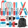 RTop 20 in 1 Kit di Accessori Sportivi per Switch per Nintendo Switch Sports, Controller Switch Joy-Con Grips, Pacchetto di Accessori per la Famiglia Compatibile con Nintendo Switch/Switch OLED