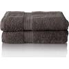 Glart - Set di asciugamani premium in spugna, disponibili in 6 colori e 5 dimensioni, composto da 2 teli doccia da 70x140 cm, carbone