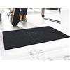 GEMITEX ZERBINO WELCOME MADE IN ITALY, RETTANGOLARE 40X60CM, NERO, PULISCE A FONDO, LUNGA DURATA, ECOSOSTENIBILE, LAVABILE FACILMENTE CON UN GETTO D'ACQUA