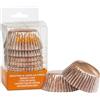 DECORA, 0339795 Pirottini Rose Gold, Comodissimi Pirottini per Cuocere, Presentare e Regalare Muffin, Resistono fino a 180°, In comodo Blister