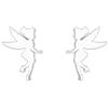 Disney Sterling Silver Tinkerbell Stud Earrings