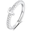 INFUSEU Anello Con Iniziale, Argento 925 Anelli Donna Regolabili A-Z Lettera F Captiale Impilabili Personalizzato Nome Gioielli Regalo Di Mamma Donna