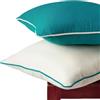 Encasa XO Encasa Homes Federe per Cuscini Bicolore 2 Pezzi - Azul blu+naturale - 40x40 cm Federe Moderne in Tela di Cotone Tinta Unita per Divano Letto e Decorazione della Casa - Solo Fodere