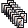 HORLIMER Cornice 10x15,Cornici Foto MDF 15 Pezzi,Portafoto da Tavolo o Parete, Decorazione per Casa, Ufficio,Nero