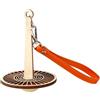 PEUTIER Porta Filati da Polso, Supporto Portatile per Porta Filati Polso con Polsino Pelle Organizzatore Filati Legno Forniture per Maglieria Regalo per Uncinetto per Amanti Artigianato (Arancia)