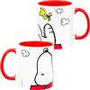 Peanuts The Peanuts Snoopy. Tazza da caffè modello "Mach Mal Pause" (trad: fai una pausa ogni tanto), in ceramica, bianca, 320 ml