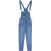 TMK Salopette di Jeans da Ragazze Tuta di Denim Abbigliamento da Lavoro in Jeans Strappati Casual per Bambini E Bambine cod.7040 (14 anni, Cod. 7047)