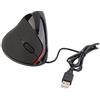 Triamisu Accessori per Mouse - Mouse da Gioco Ottico cablato 5D con Mouse Verticale Verticale ergonomico Portatile USB 2400 DPI 2.4GH per Desktop e Laptop - Nero
