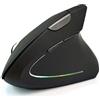 Triamisu Mouse Verticale ergonomico 2.4G Wireless 6 Pulsanti Mouse da Gioco Ottico 1600DPI con Mouse a LED Colorati - Nero