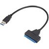 Triamisu Cavo USB 3.0 Sata 3 Sata Adattatore USB 3.0 Fino a 6 Gbps Supporto 2,5 pollici HDD SSD esterno Cavo a 22 pin - Blu