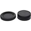 CamKpell Cover professionale in plastica nera per fotocamera 58 * 22mm + copriobiettivo posteriore per tutte le fotocamere DSLR - nera