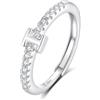 INFUSEU Anello Con Iniziale, Argento 925 Anelli Donna Regolabili A-Z Lettera I Captiale Impilabili Personalizzato Nome Gioielli Regalo Di Mamma Donna
