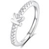 INFUSEU Anello Con Iniziale, Argento 925 Anelli Donna Regolabili A-Z Lettera K Captiale Impilabili Personalizzato Nome Gioielli Regalo Di Mamma Donna