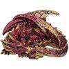 Nemesis Now Aaden U5289S0 - Statuetta a Forma di Drago a Riposo, 10,2 cm, Colore: Rosso e Dorato