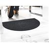 GEMITEX ZERBINO WELCOME MADE IN ITALY, SEMIOVALE 40X60CM, NERO, PULISCE A FONDO, LUNGA DURATA, ECOSOSTENIBILE, LAVABILE FACILMENTE CON UN GETTO D'ACQUA