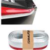 JNNJ Protezione Paraurti per Auto, Autoadesiva Spoiler Anteriore Protezione Striscia Univerdale Di Gomma, 2.5M Protezione Universale per Paraurti Anteriore Auto Gomma, Auto, Camion, SUV(Bianco)