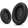 Krone Kalpasmos - Cuscinetti auricolari di ricambio per Bose QC35, per QuietComfort 35 ii, QC25, QC2, QC15, Ae2, Ae2i, Ae2w, SoundTrue e SoundLink (Over-Ear), in memory foam con bordi neri L/R
