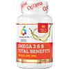 Optima Colours of Life Omega 3.6.9 Total Benefits Integratore Antiossidante 60 Softgel