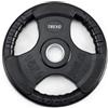 TREXO Piastra in Ghisa Gommato|Pesi Palestra Diametro 36 cm con Impugnatura Tri-Grip|Pesi Palestra 15 kg per Bilanciere|Dischi Palestra Crossfit Allenamento di Forza RW15
