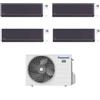 Panasonic Climatizzatore Quadri Split Etherea Dark 9+9+9+9 con CU-4Z80TBE Inverter R-32 Wi-Fi Classe A++ ,