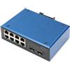 DIGITUS Industrial 8+2-Port Fast Ethernet PoE Switch 8 Port PoE FE RJ45, 2 GE SFP Ports